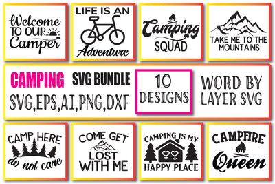 Camping SVG Bundle Vol. 3 SVG Craftlabsvg24 