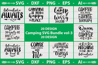 Camping Svg Bundle Vol-3 SVG shah alam 
