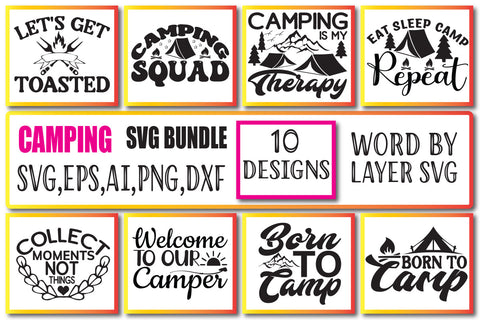 Camping SVG Bundle Vol. 4 SVG Craftlabsvg24 