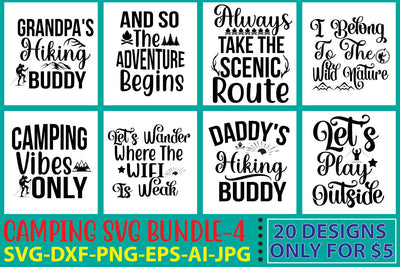 Camping Svg Bundle Vol. 4 SVG Syaman 