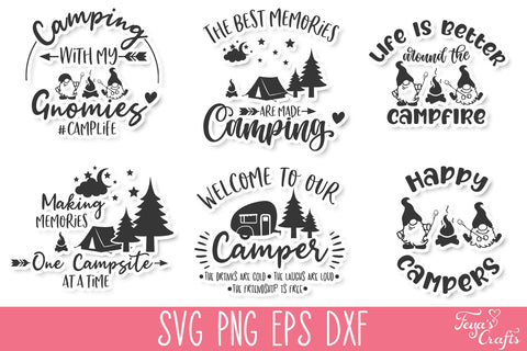 Camping SVG Bundle with 25 Cut Files SVG Feya's Fonts and Crafts 