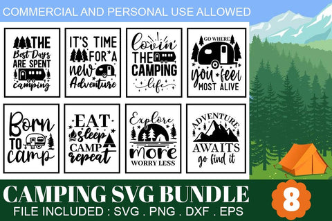 Camping SVG Bundle.Camp Life Svg, Campfire Svg, SVG Designangry 
