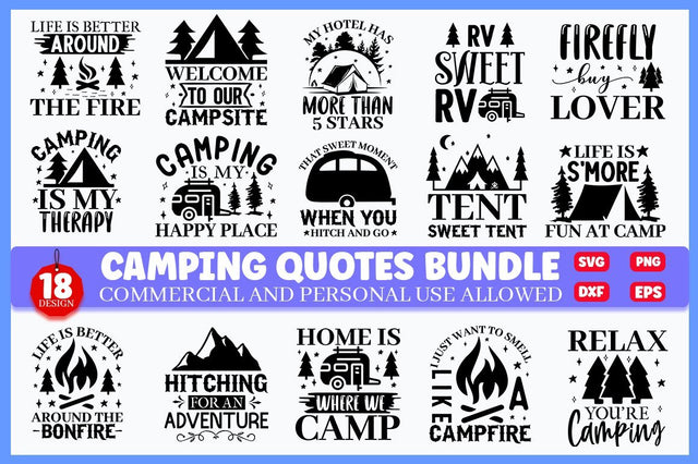 Camping SVG Bundle.Camping Life svg, Happy Camper svg, SVG Designangry 