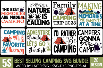 Camping SVG bundle,Camping SVG Bundle Quotes, Camping SVG Bundle PNG,Adventure SVG Bundle,20 Camping SVG Cut File, Camping SVG, Camping SVG Design SVG BlackCatsMedia 