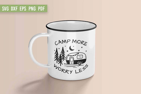 Camping SVG | Camp More Worry Less SVG | Camper SVG SVG Irina Ostapenko 