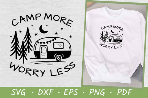 Camping SVG | Camp More Worry Less SVG | Camper SVG SVG Irina Ostapenko 