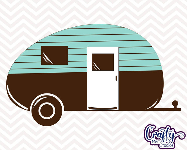 Camping Svg - Camper Svg - Summer Svg - Trailer Svg - Happy Camper Svg SVG Crafty Mama Studios 