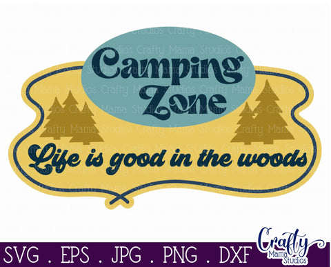 Camping Svg | Camping Zone Mid Century Modern File SVG Crafty Mama Studios 