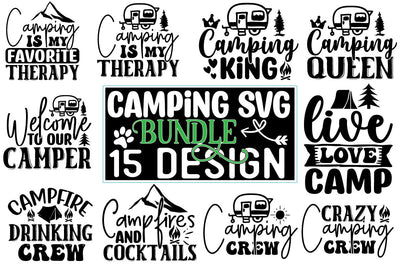 Camping SVG Design Bundle SVG CraftingStudio 