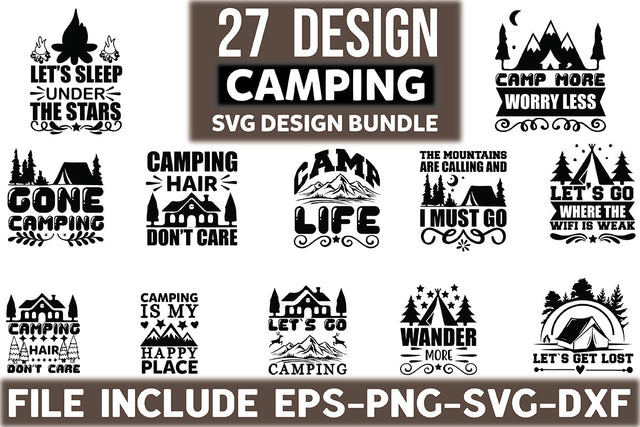 Camping SVG Design Bundle SVG Rupkotha 