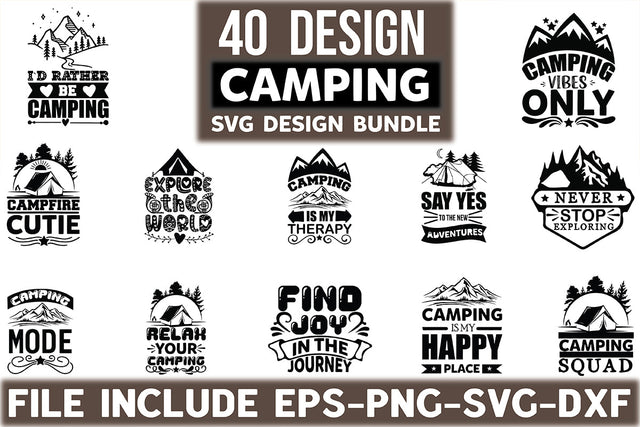 Camping SVG Design Bundle SVG Rupkotha 