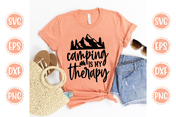 Camping Svg Design camping is my therapy SVG SH_Tee store 