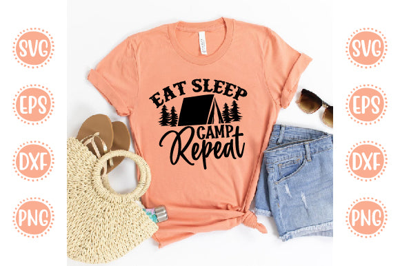 Camping Svg Design eat sleep camp repeat SVG SH_Tee store 