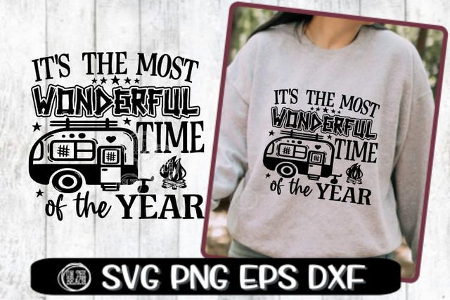 Camping SVG - It's The Most Wonderful Time Of The Year - Camper SVG On the Beach Boutique 