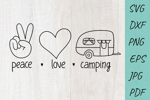 Camping SVG, Peace love camping, Summer SVG, Camper SVG SVG Irina Ostapenko 