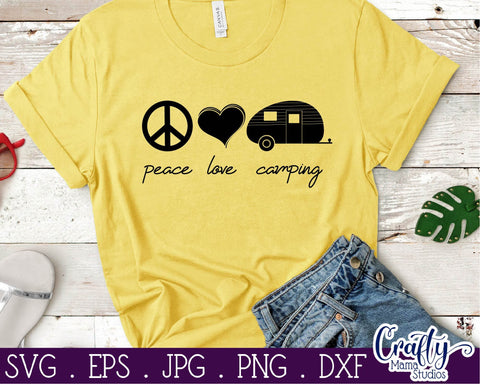 Camping Svg - Peace Love Camping Svg - Camping life svg SVG Crafty Mama Studios 