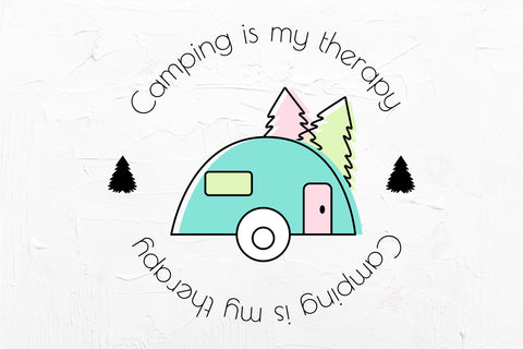 Camping SVG, PNG. Camping Is My Therapy Clipart SVG Olga Terlyanskaya 