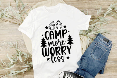 Camping SVG Quotes Camp More Worry Less SVG dapiyupi store 