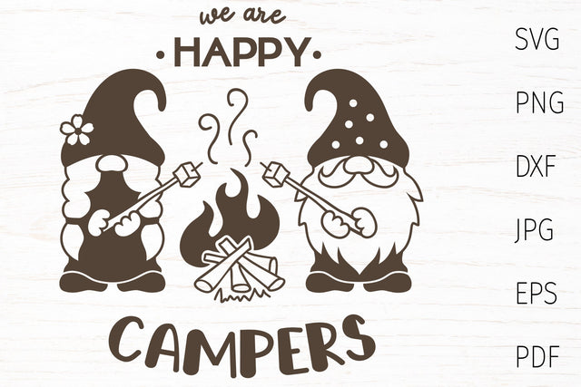 Camping svg, we are happy camper, camping gnomes svg quote SVG Digital Rainbow Shop 