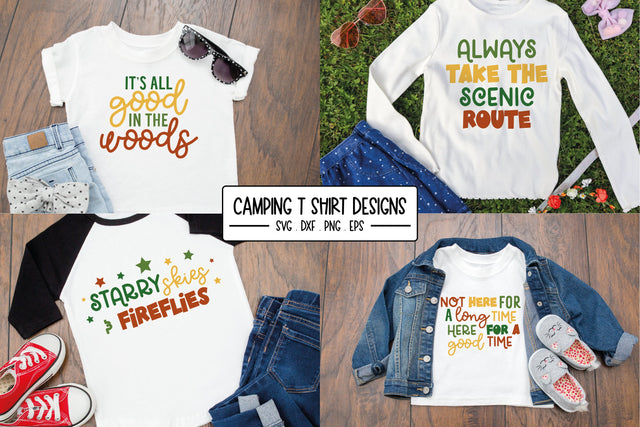Camping T Shirt Designs | Tee Shirt Bundle SVG Illuztrate 