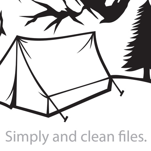 Camping tent and mountain SVG TribaliumArtSF 
