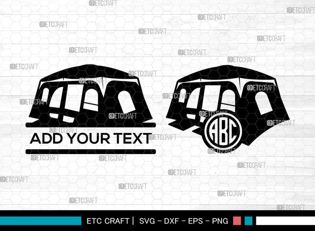 Camping Tent Monogram SVG, Split Monogram Svg, Tent Svg, Camping Svg, Camping Tent Icon Svg, Hiking Svg, Camping Tent SVG ETC Craft 