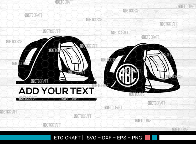 Camping Tent Monogram SVG, Split Monogram Svg, Tent Svg, Camping Svg, Camping Tent Icon Svg, Hiking Svg, Camping Tent SVG ETC Craft 