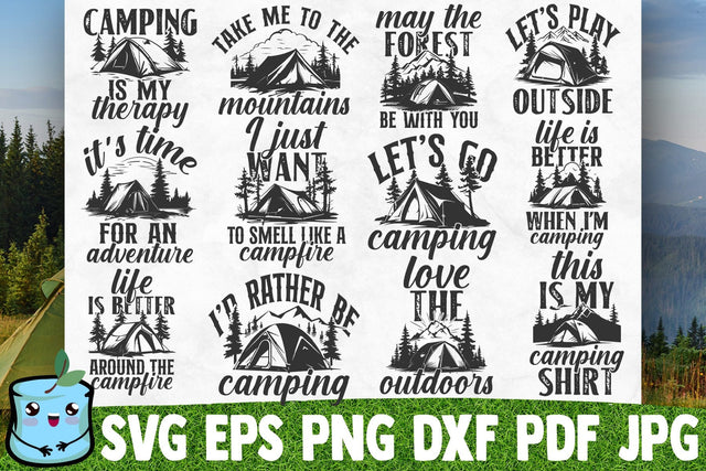 Camping Tent SVG Bundle SVG MintyMarshmallows 