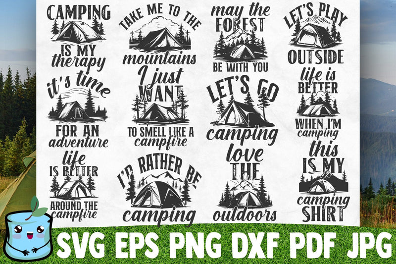 Camping Tent SVG Bundle SVG MintyMarshmallows 