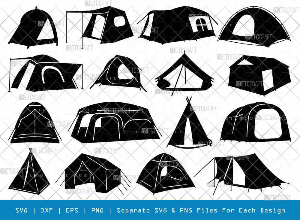 Tent Camping Box SVG File - Simply Crafty SVGs