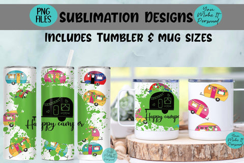 Camping Tumbler and Mug Bundle for Sublimation! Sublimation You Make It Personal 