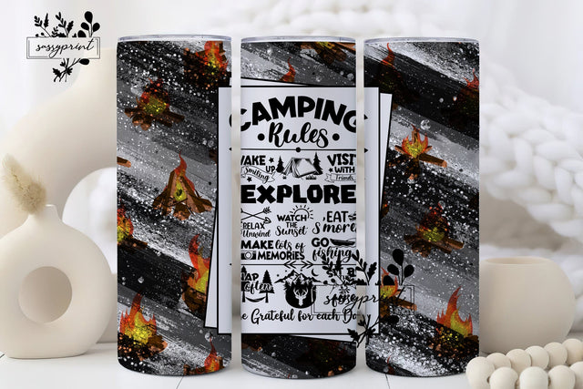 Camping Tumbler Png, Camping 20 oz Skinny Tumbler Design Sublimation, Tumbler Png, Sublimation tumbler designs downloads, camping rule Sublimation sassyprint 