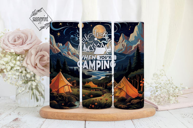 Camping Tumbler Wrap Life is Best When You're Camping PNG Camp Tumbler Personalized Camping Cup Wrap 20 oz Sublimation Design Sublimation sassyprint 