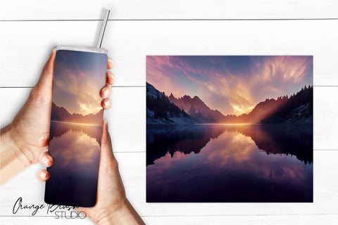 Camping Tumbler Wrap Sublimation Bundle Skinny Tumbler 20oz Sublimation OrangeBrushStudio 