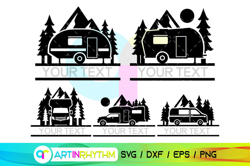 Camping Van life svg bundle - So Fontsy