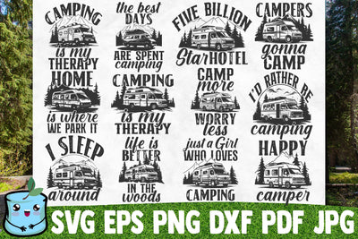 Camping Van SVG Bundle SVG MintyMarshmallows 