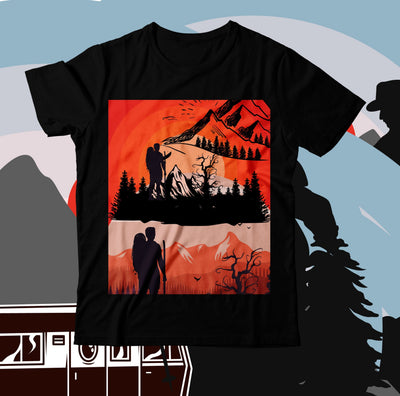 Camping Vector Illustration Sublimation PNG Design Sublimation BlackCatsMedia 