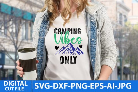 Camping Vibes Only SVG Cut File SVG BlackCatsMedia 