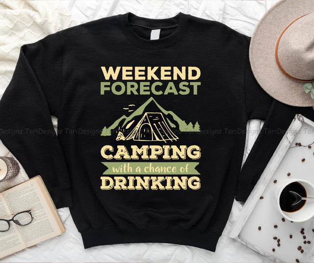 Camping With a Chance of Drinking PNG sublimation design Sublimation ToriDesigns 