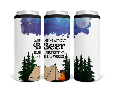 Camping Without Beer | Summer Tumbler Png Sublimation DIYxe Designs 