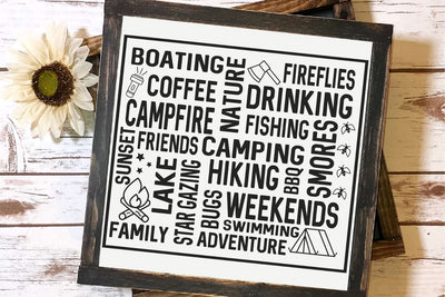 Camping Word Art SVG Morgan Day Designs 