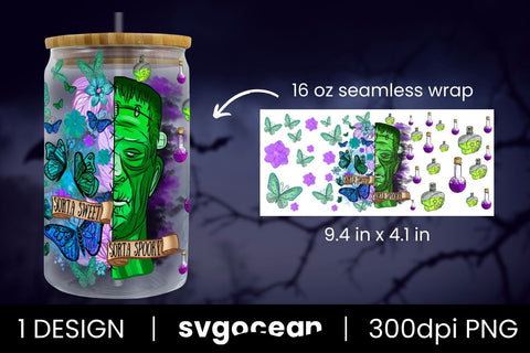 Can Glass Sublimation | 16 Oz Libbey Glass Sublimation SvgOcean 