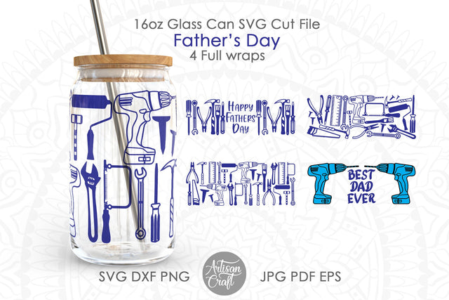 Can Glass SVG for fathers day SVG Artisan Craft SVG 
