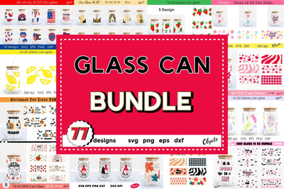 Can Glass Wrap Bundle. Glass Can Wrap SVG. 16 OZ Can Wrap SVG Olga Terlyanskaya 