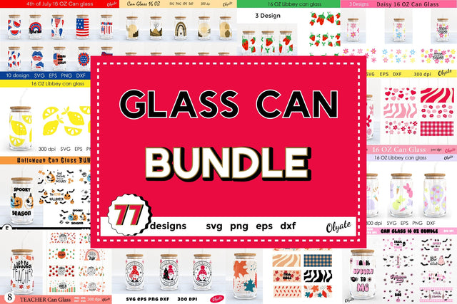Can Glass Wrap Bundle. Glass Can Wrap SVG. 16 OZ Can Wrap SVG Olga Terlyanskaya 