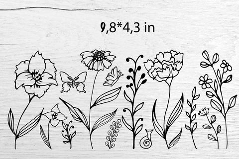 Can Glass Wrap Flower SVG. Libbey Glass Can Full Wrap. SVG Samaha Design 