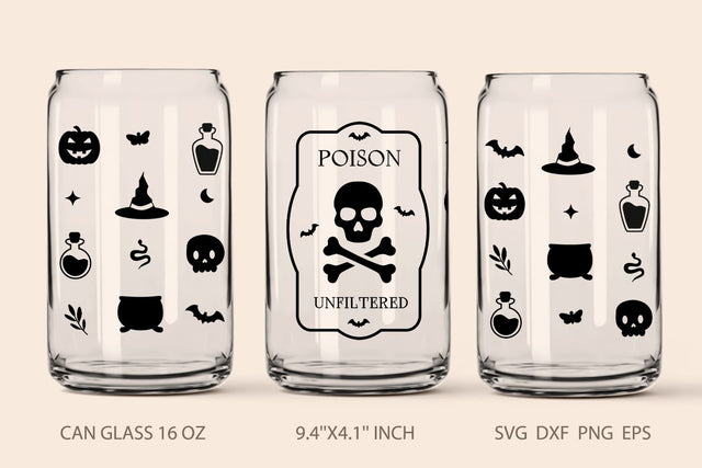 Can glass wrap halloween svg SVG KMarinaDesign 