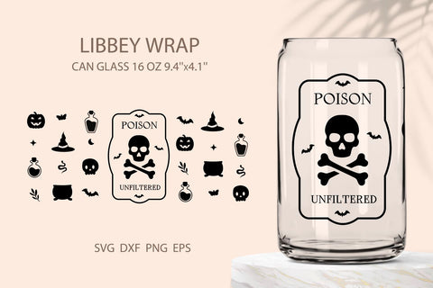 Can glass wrap halloween svg SVG KMarinaDesign 