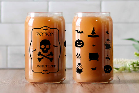 Can glass wrap halloween svg SVG KMarinaDesign 