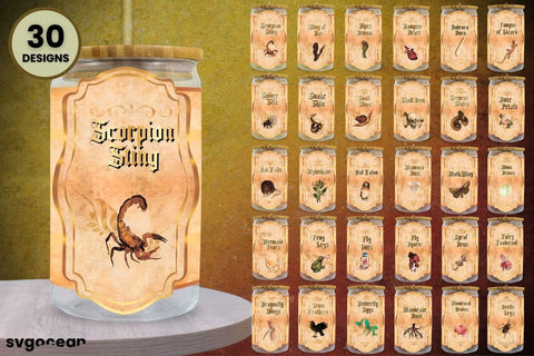 Can Glass Wrap Sublimation | Megabundle | Libbey Glass Sublimation SvgOcean 